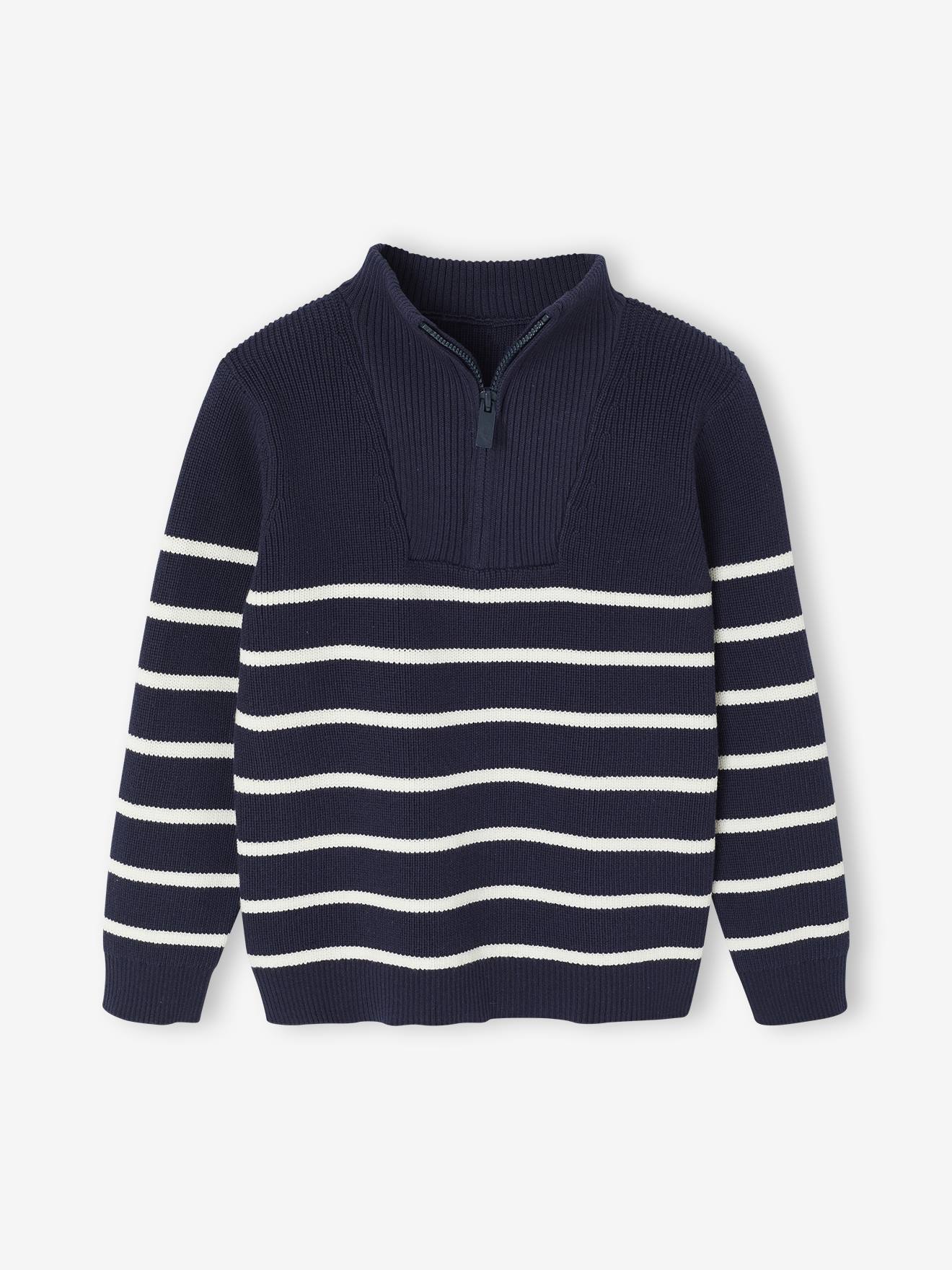 Pull garon camionneur ray manches longues marine 26 €