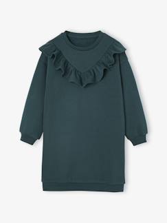 -Robe en molleton à volant fille