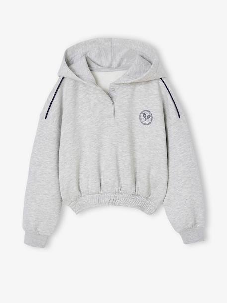 Sweat court à capuche sport fille  - vertbaudet enfant