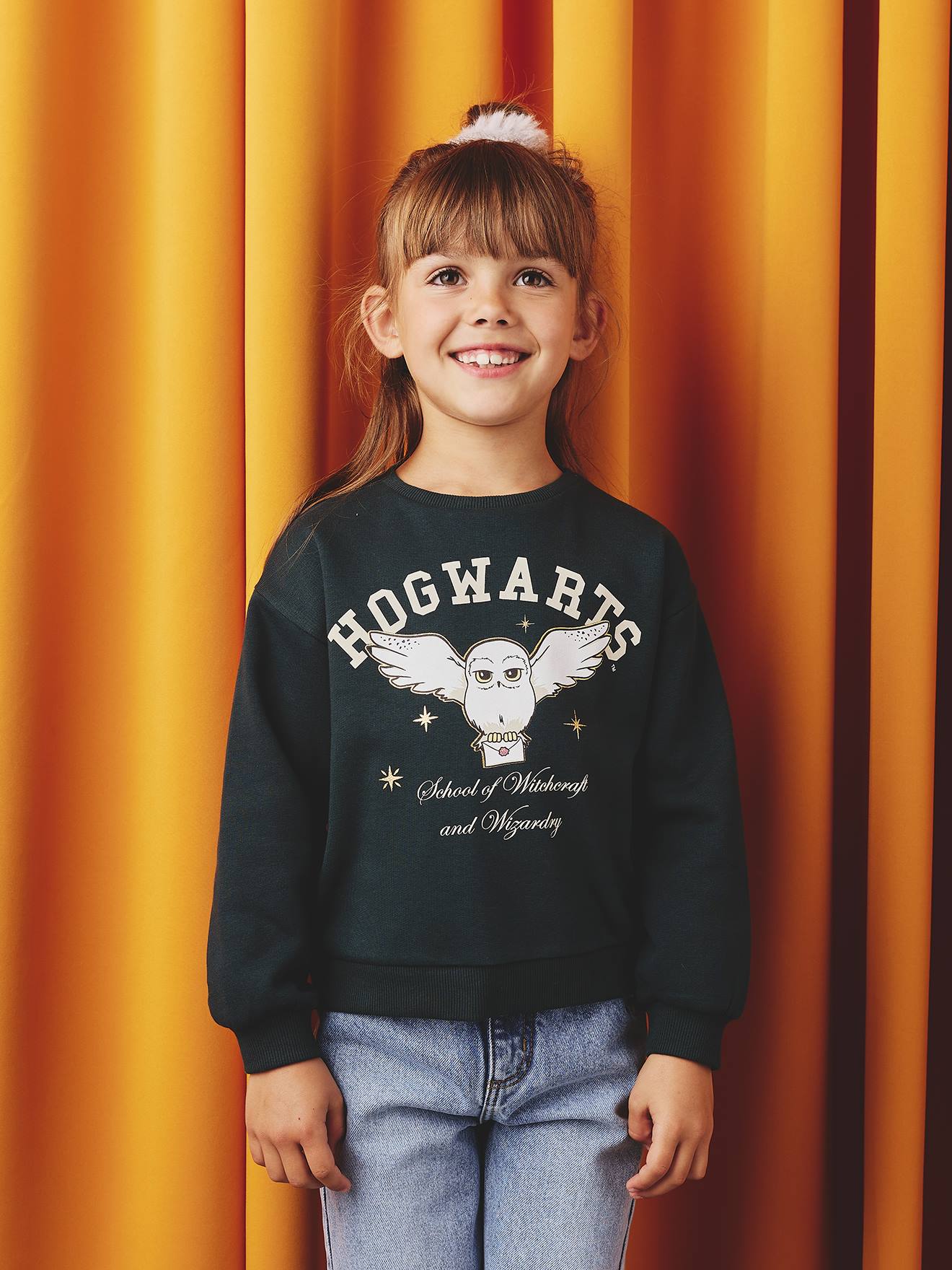 Sweat fille Harry Potter vert sapin