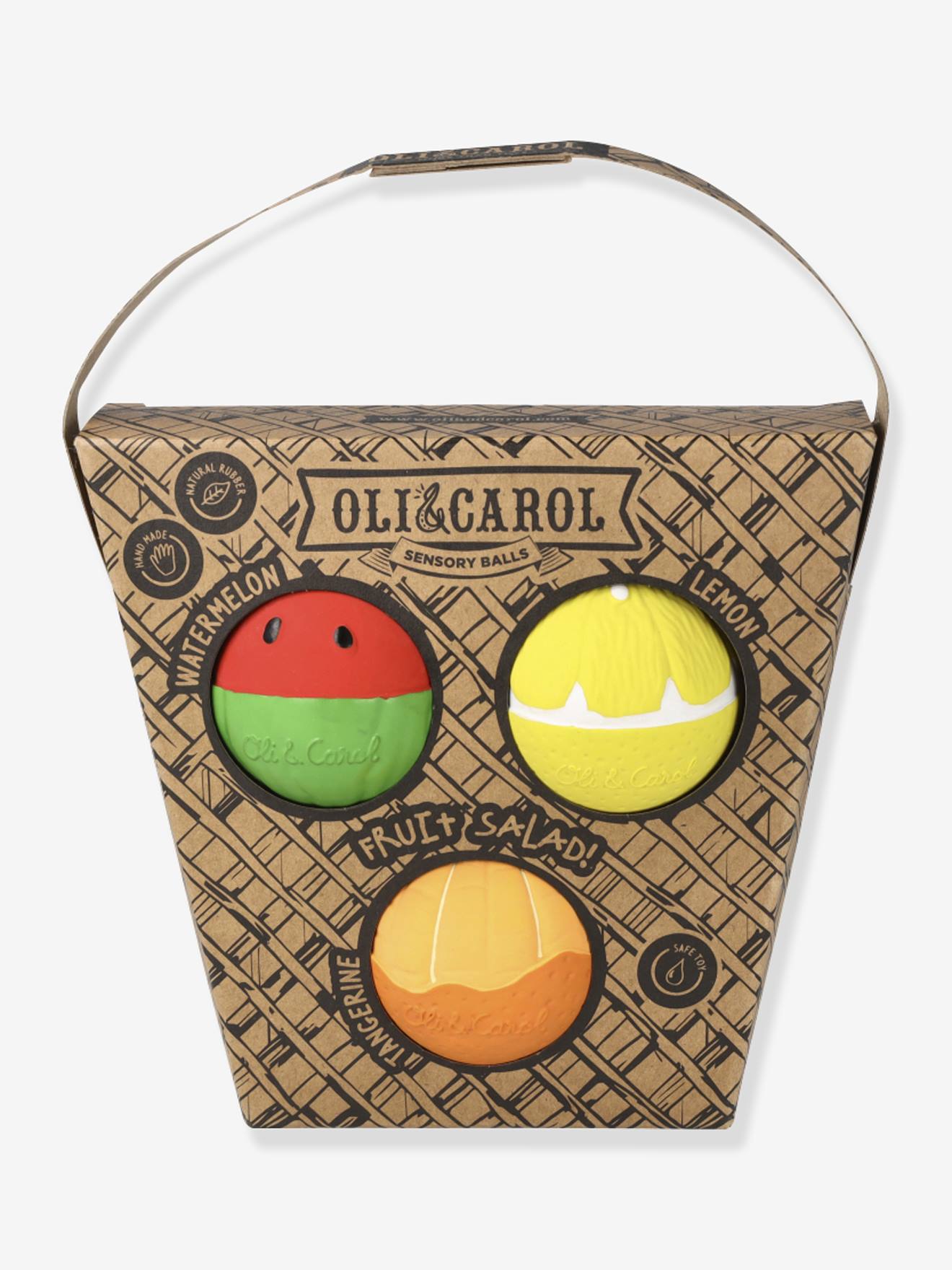 Balles sensorielles salade de fruits multicolore