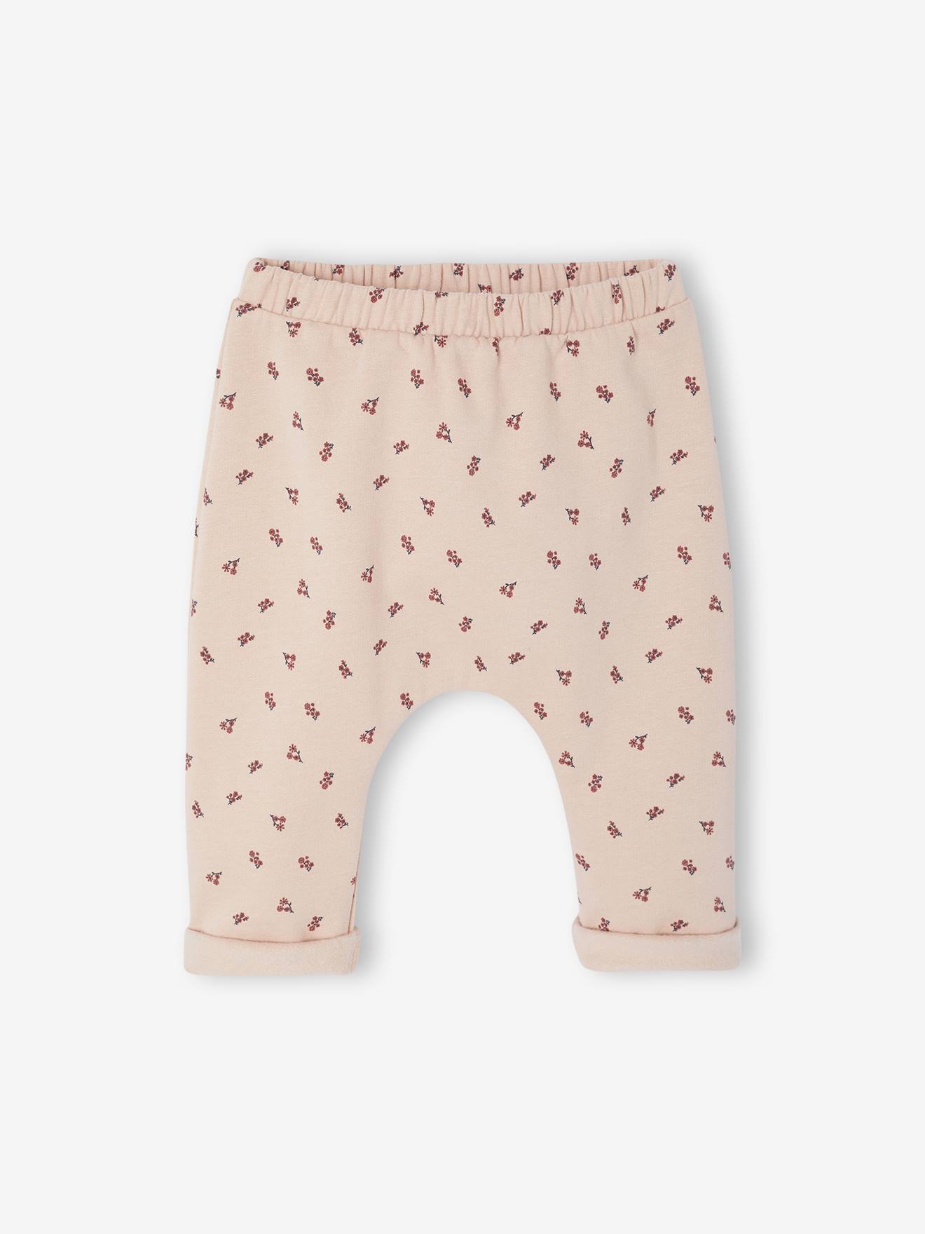 Pantalon naissance molleton imprim rose 13 €