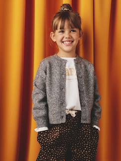 Gilet fille maille mousseuse   - vertbaudet enfant