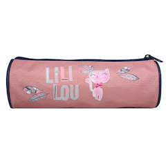 Trousse scolaire ronde lili lou  plumes  - vertbaudet enfant
