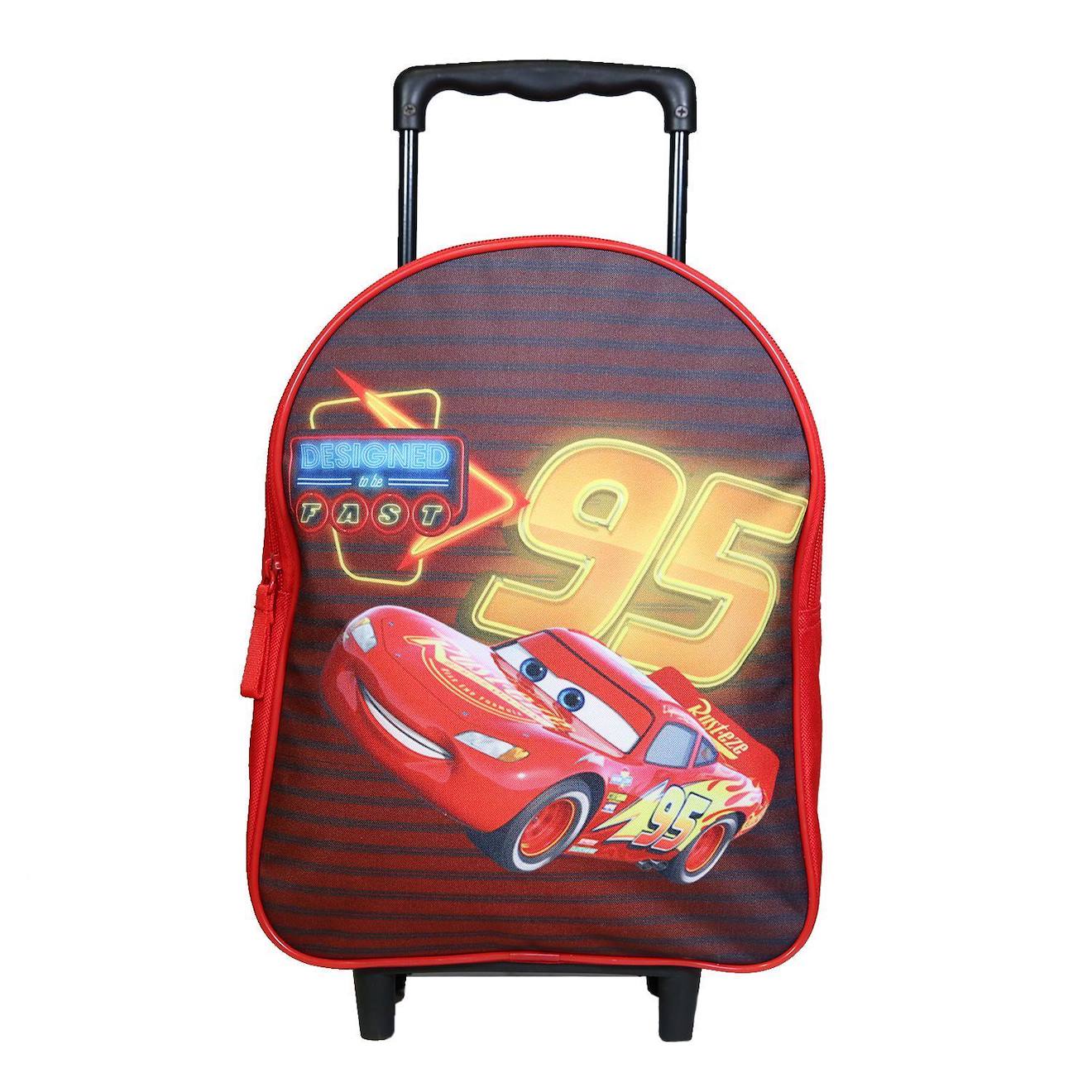 Sac À Dos À Roulettes Maternelle Disney Cars Rouge