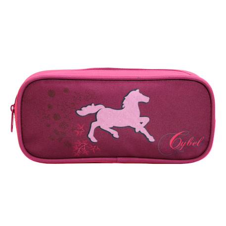 Trousse scolaire rectangulaire cybel cheval licorne  - vertbaudet enfant
