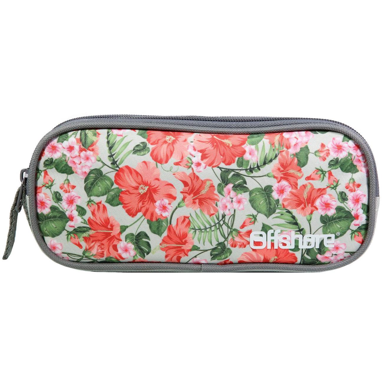 Trousse Scolaire Rectangulaire Offshore Fleurs Gris 11 €