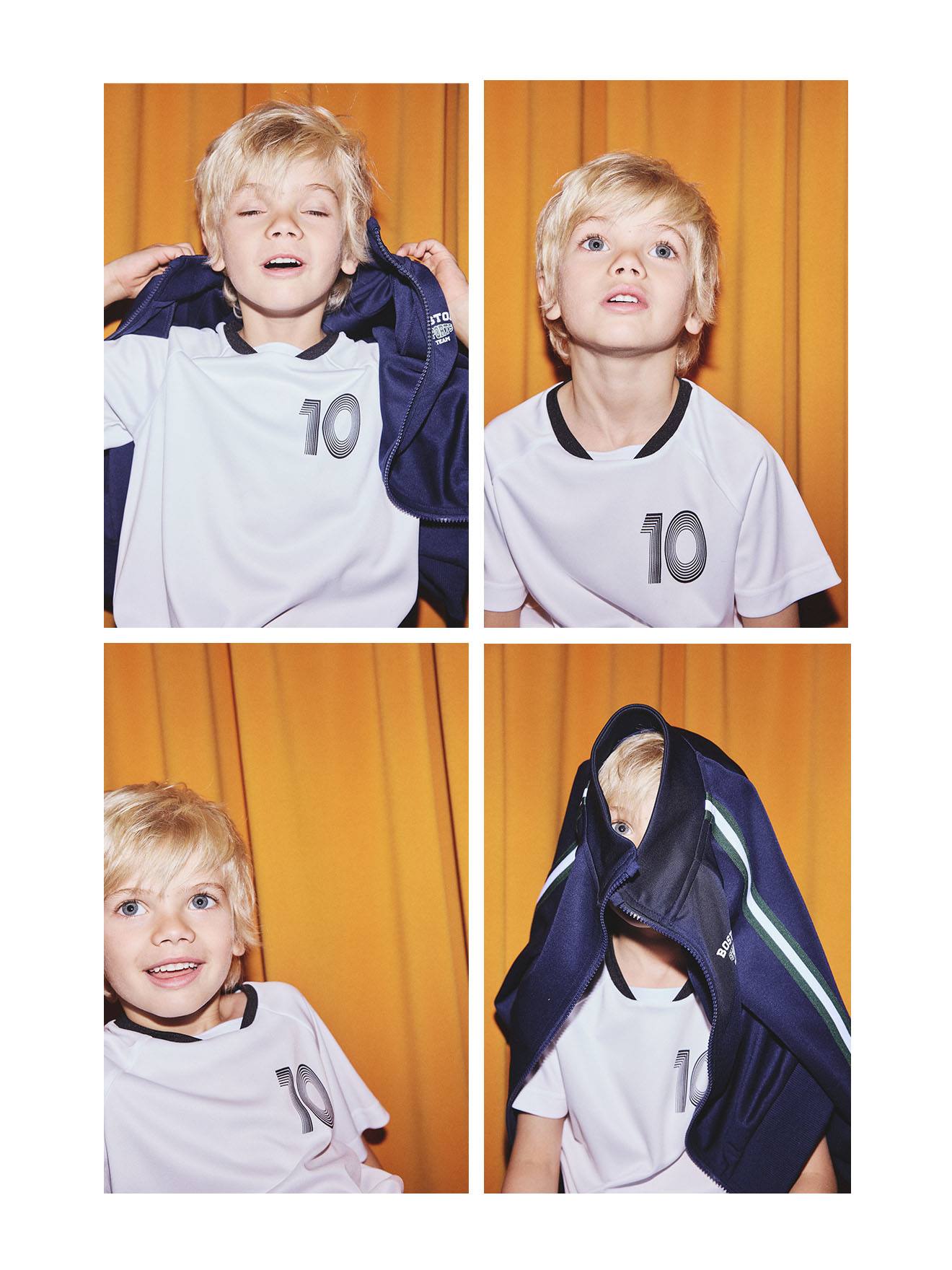 Tee-shirt foot manches courtes garçon blanc