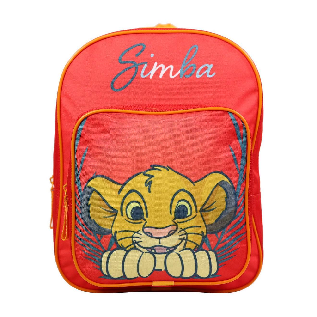 Sac À Dos Avec Poche Disney Le Roi Lion Simba Rouge