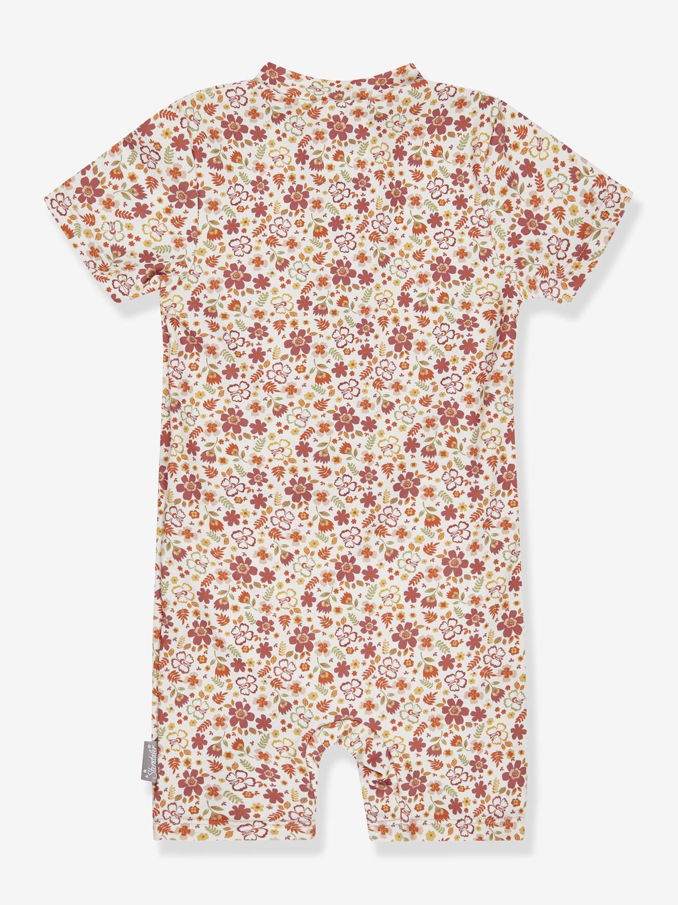 Combinaison de bain fleurs fille Sterntaler corail