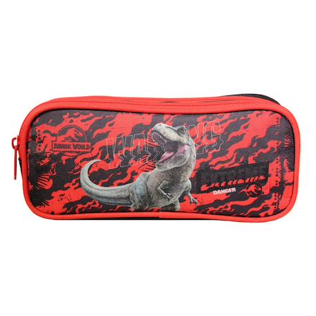 Trousse scolaire rectangulaire jurassic world noire  - vertbaudet enfant