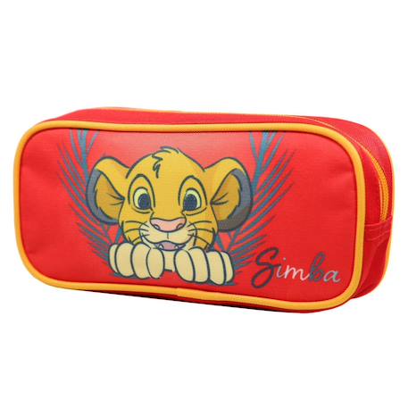 Trousse scolaire rectangulaire disney le roi lion simba rouge  - vertbaudet enfant