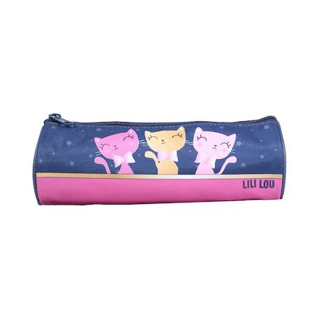 Trousse scolaire ronde lili lou 3 chats  - vertbaudet enfant