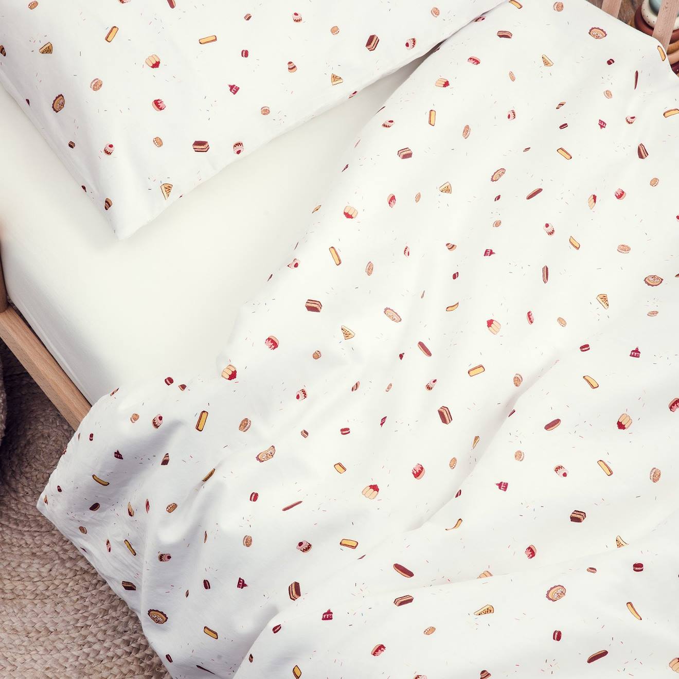 Taie D'oreiller Coton Bio Gourmandises Gourmandises