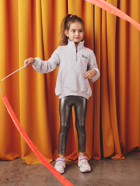 Fille-Ensemble sweat et legging métalisé sport fille