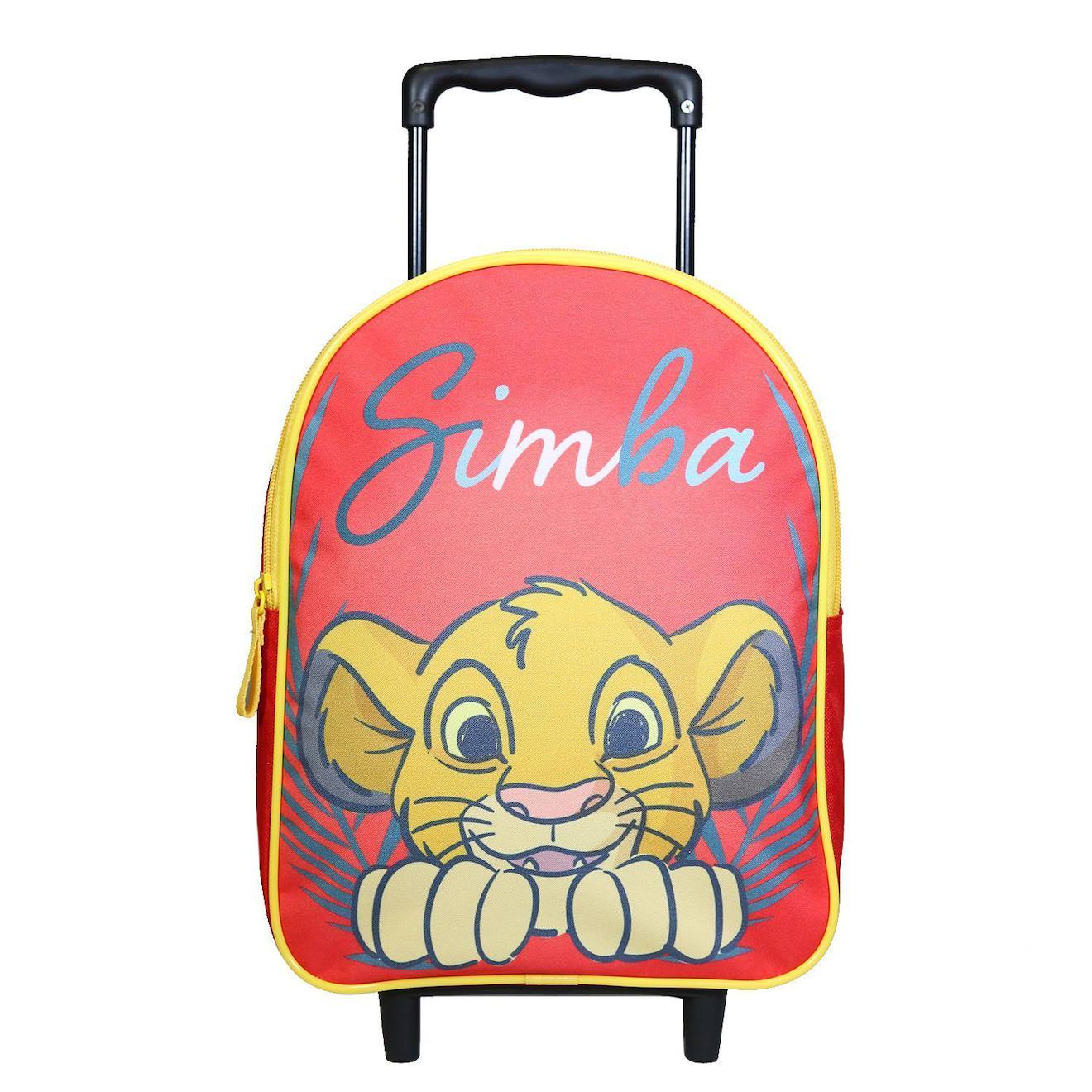 Sac À Dos À Roulettes Maternelle Disney Le Roi Lion Simba Rouge