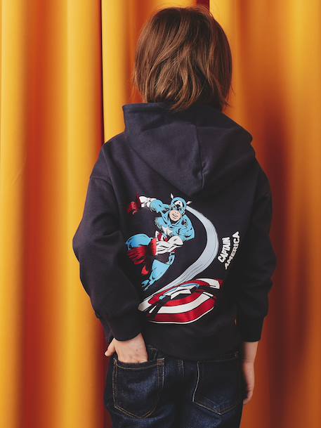 Garçon-Pull, gilet, sweat-Sweat-Sweat-shirt Marvel Avengers Captain America à capuche