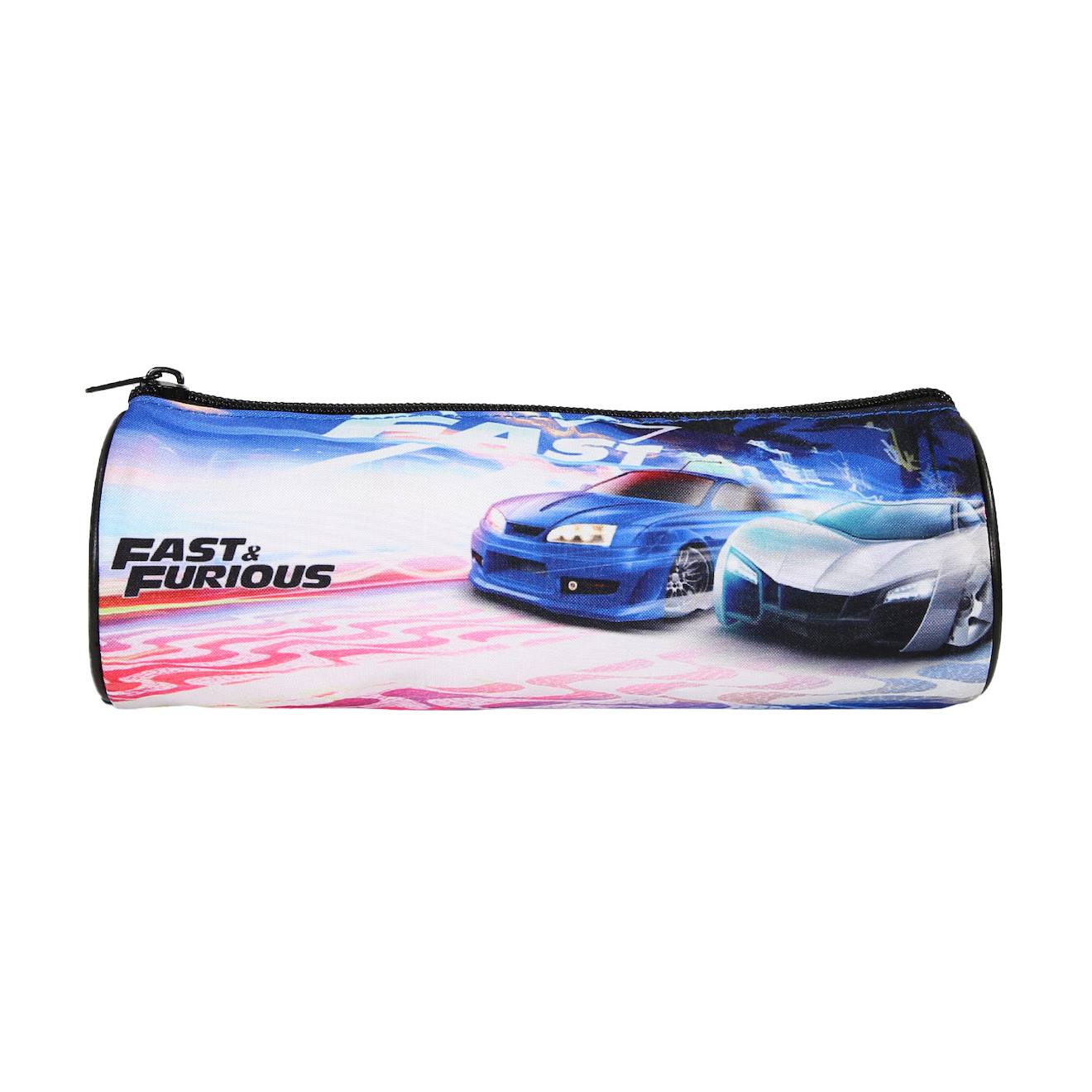 Trousse Scolaire Ronde Fast And Furious Noir