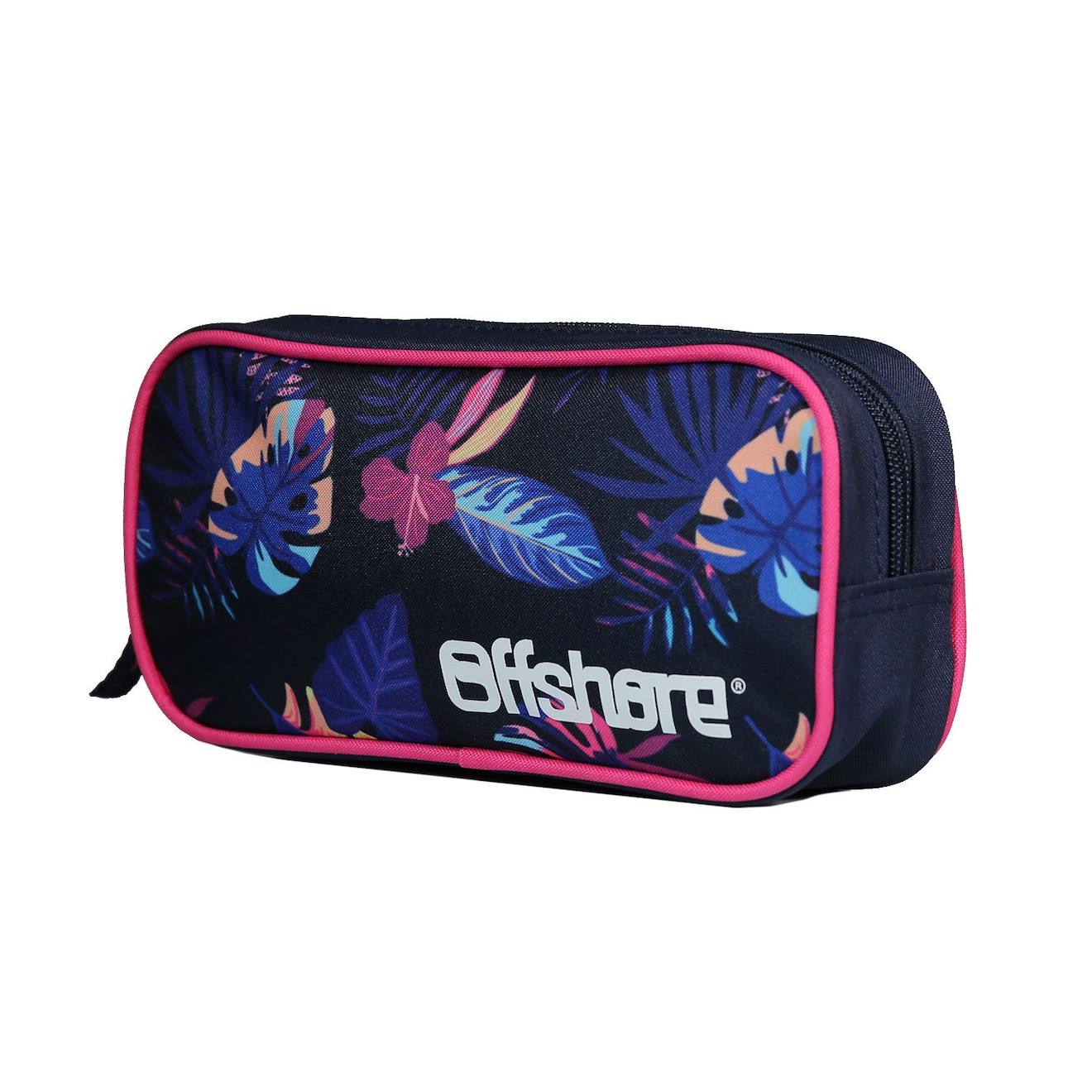 Trousse Scolaire Rectangulaire Offshore Hibiscus Bleu