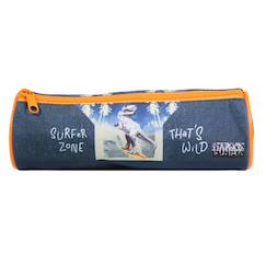 -Trousse scolaire ronde vorax  dinosaure surf