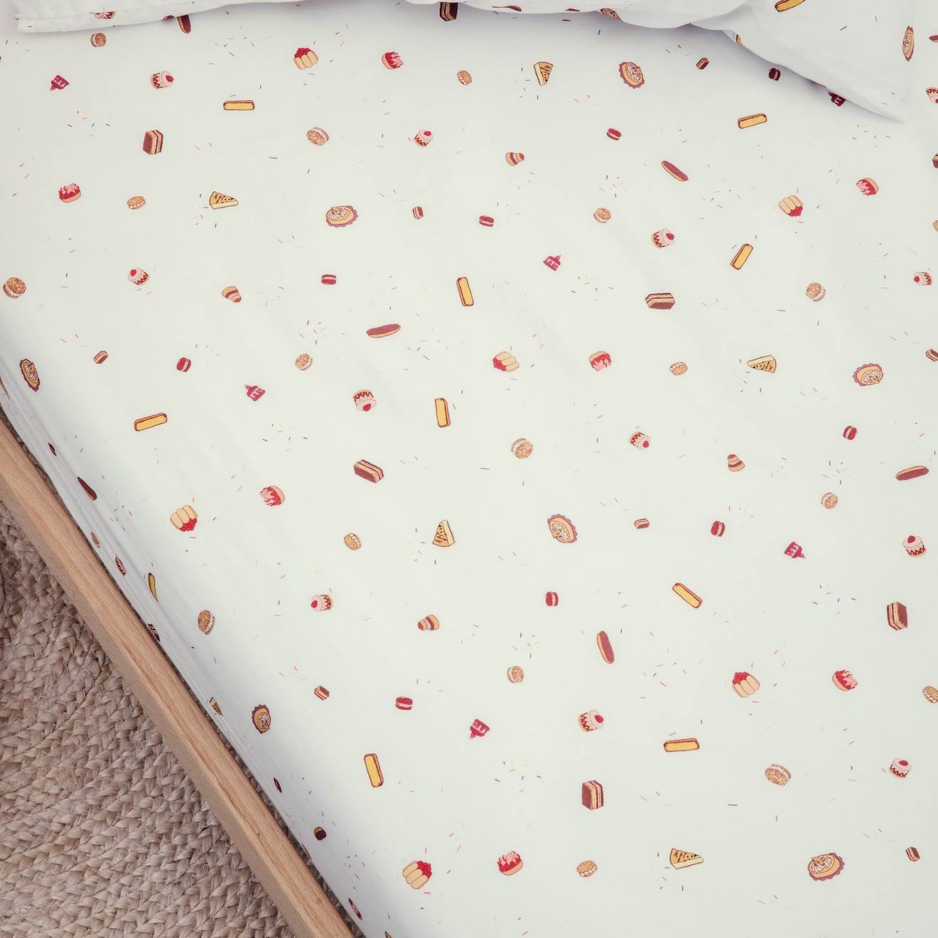 Drap Housse Coton Bio Pour Lit Bébé Gourmandises Gourmandises