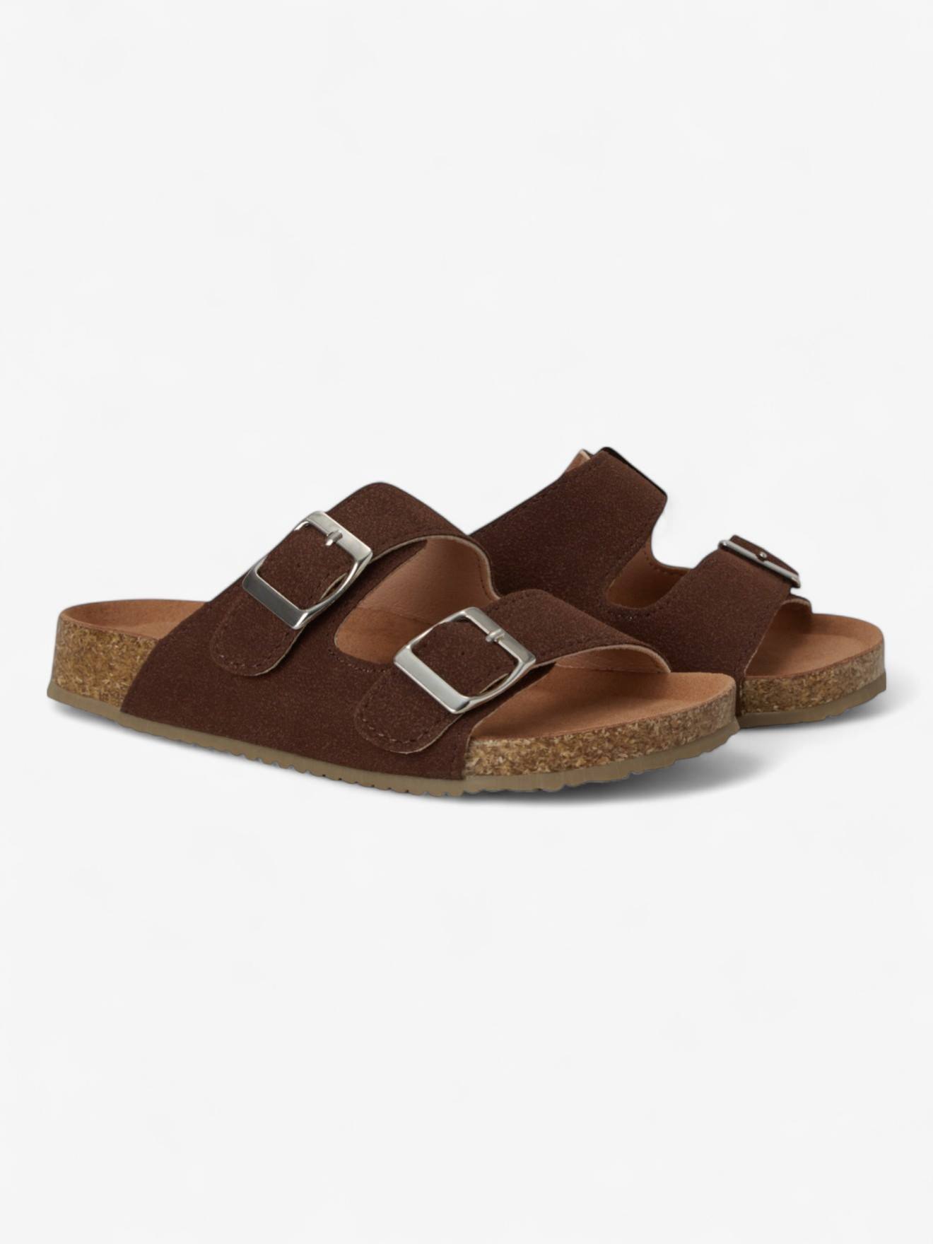 Sandales Sunny Enfant En Cuir Vegan Brun (Babymocs) - Image 1