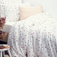 Linge de maison et décoration-Housse de couette coton bio 1 personne gourmandises