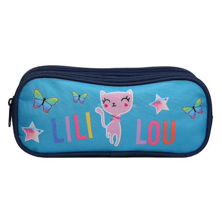 Trousse scolaire rectangulaire lili lou chat  - vertbaudet enfant