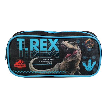 Trousse scolaire rectangulaire jurassic world  t-rex  - vertbaudet enfant