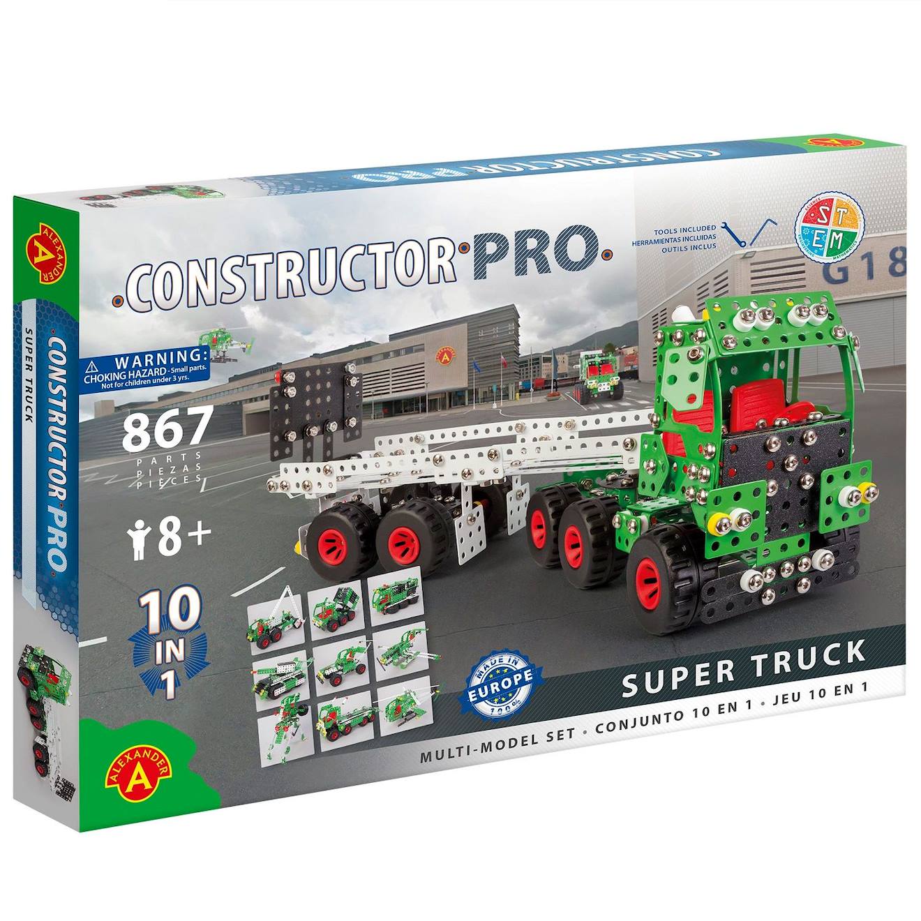 Constructor Pro - Camion Super Truck 10 En 1 Vert