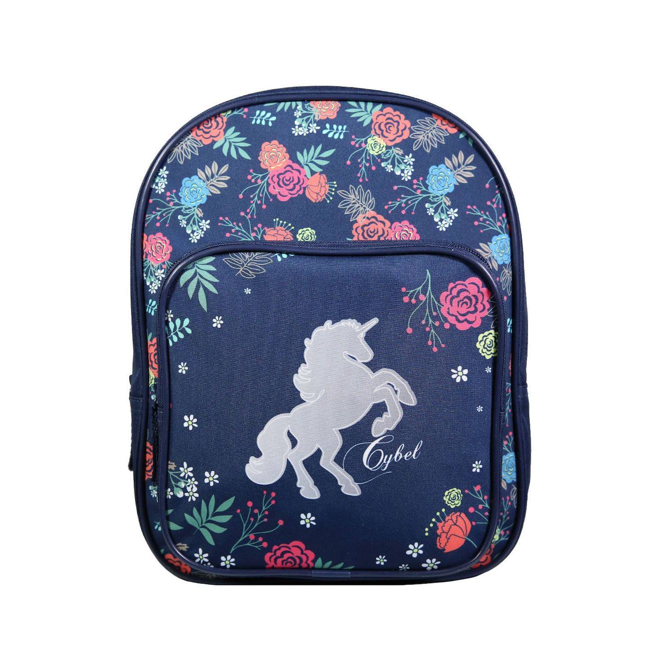 Sac À Dos Avec Poche Maternelle Cybel Cheval Licorne Bleu