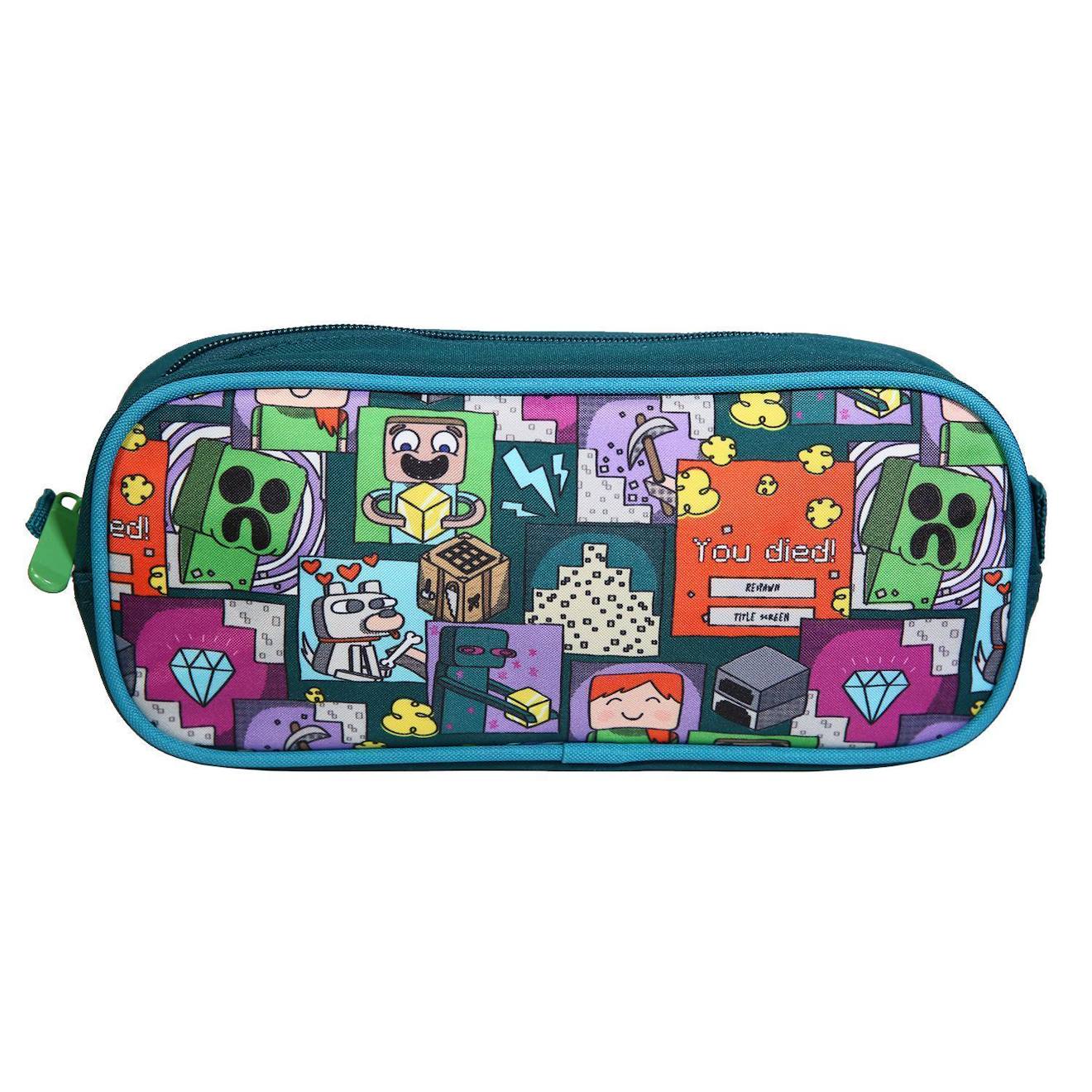 Trousse Scolaire Rectangulaire Minecraft Jeu Vido Verte Vert 13 €