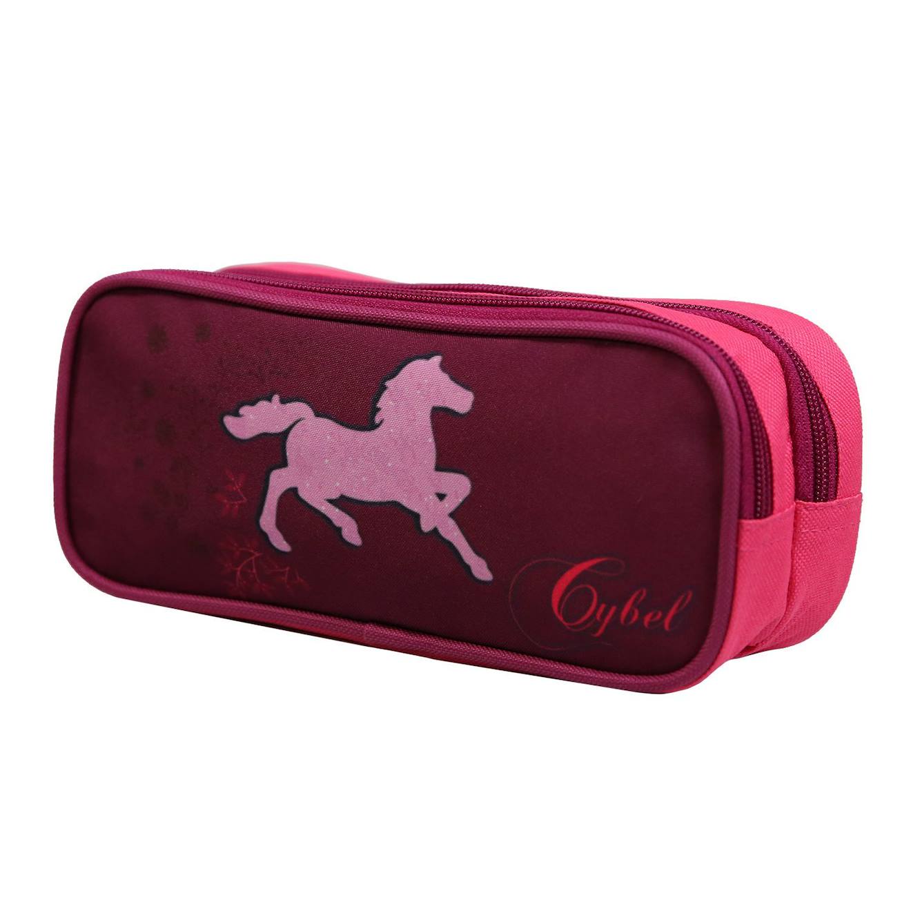 Trousse Scolaire Rectangulaire Cybel Cheval Licorne Violet