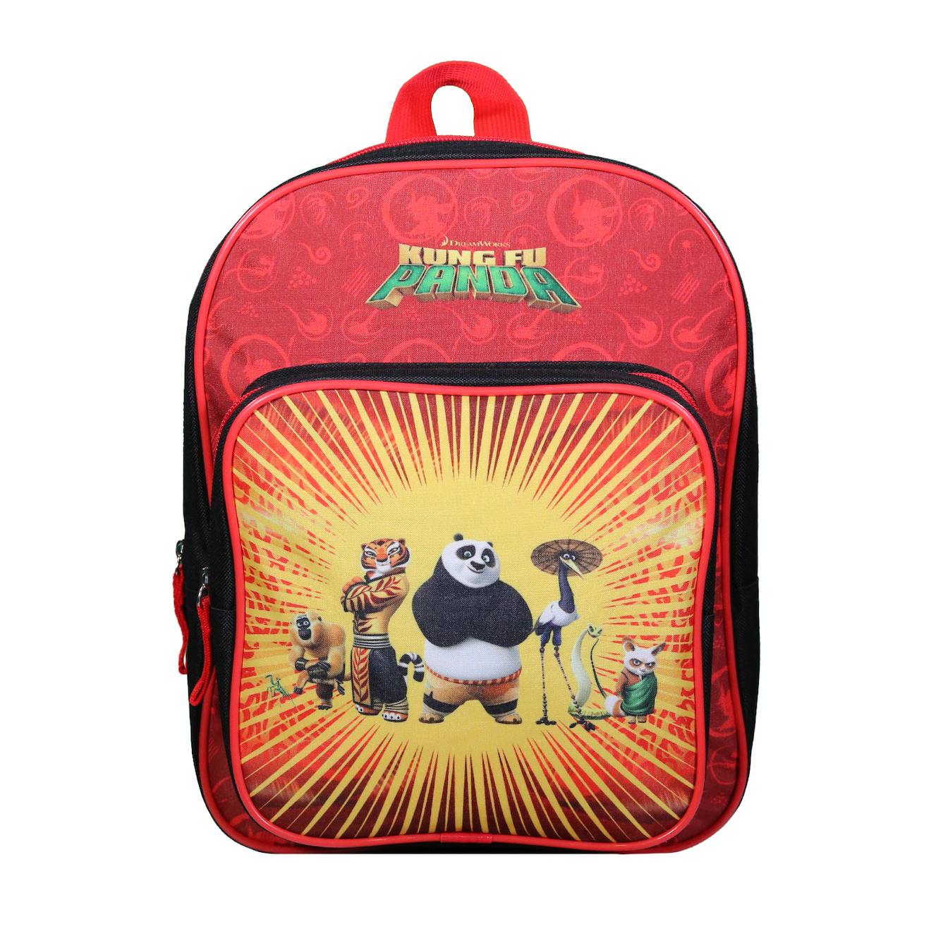 Sac À Dos Avec Poche Maternelle Kung Fu Panda Rouge