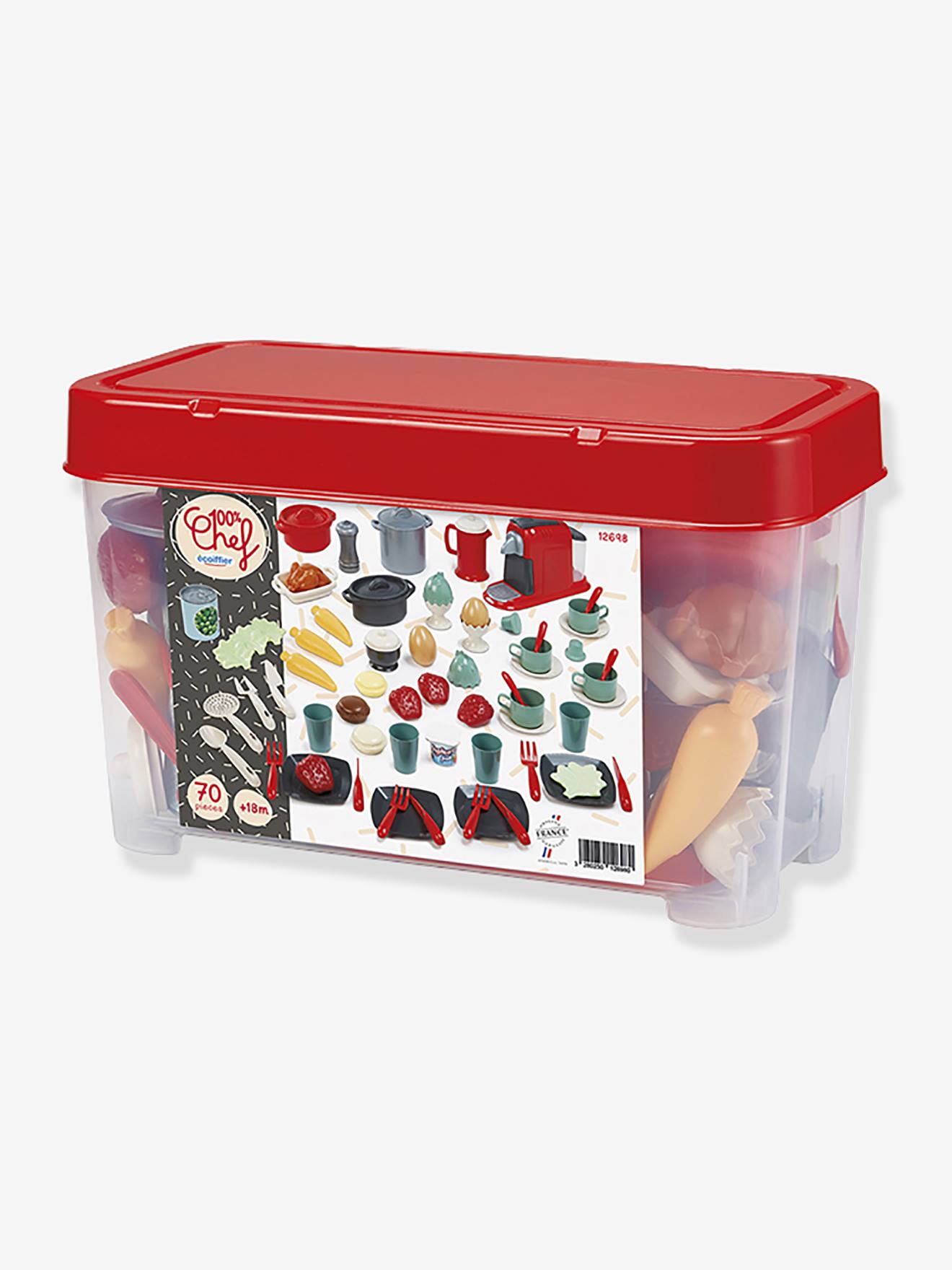 Coffret dinette 70 pièces multicolore (Ecoiffier) - Couverture