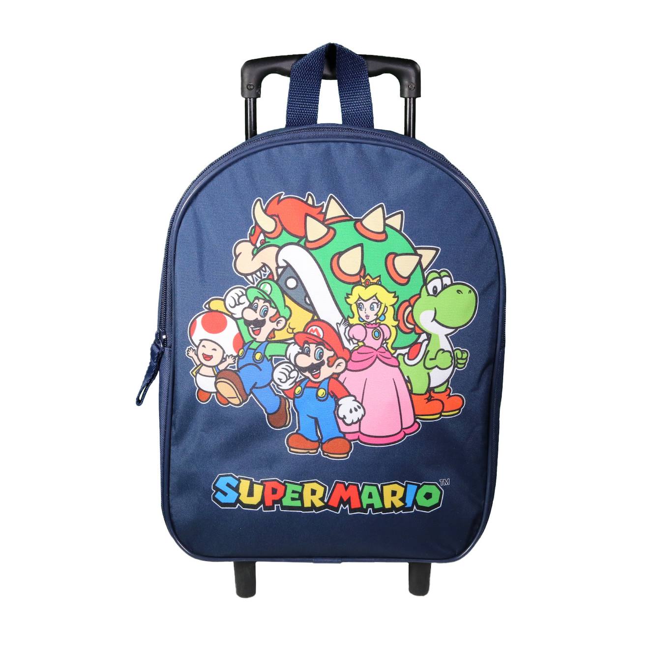 Sac À Dos À Roulettes Maternelle Super Mario Bleu