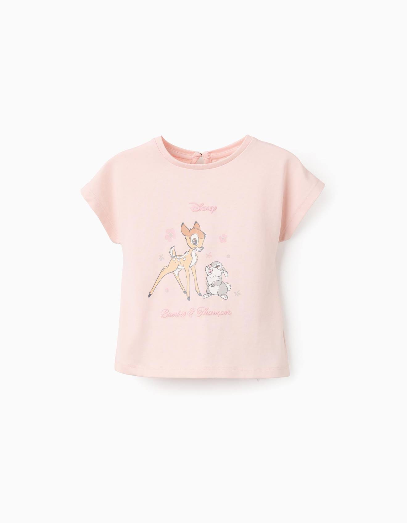 T-shirt En Coton Bambi Rose Clair