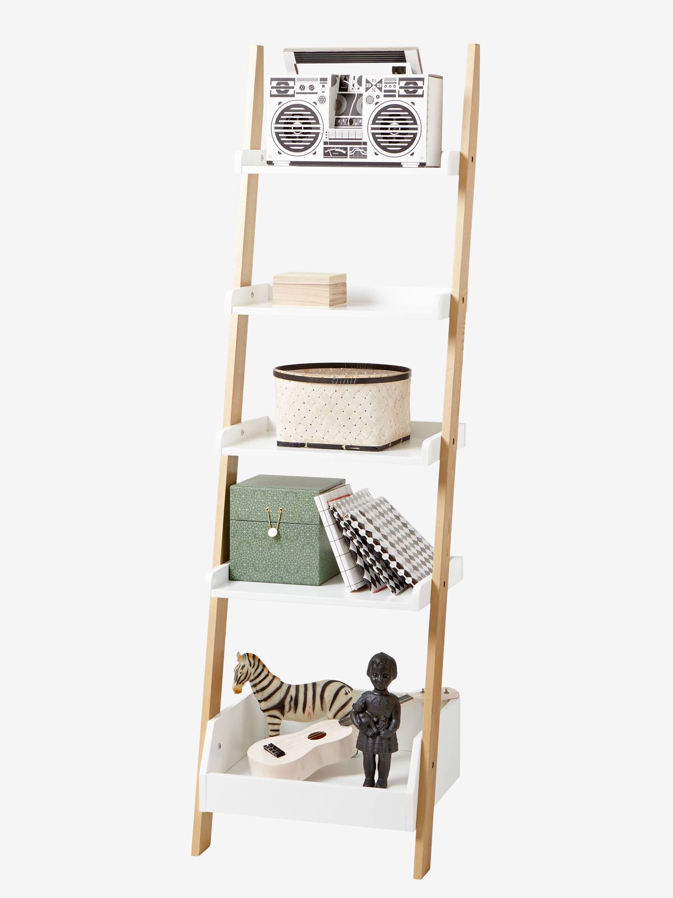 Etagère échelle LIGNE ARCHITEKT blanc/bois