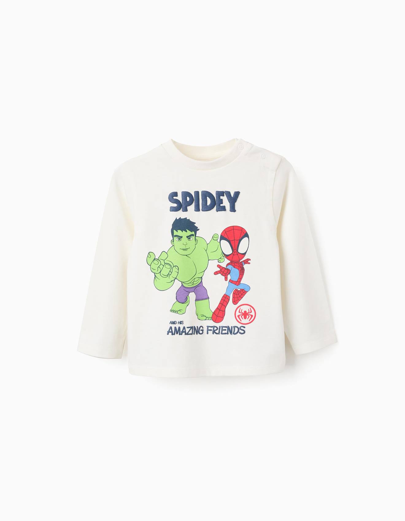 T-shirt À Manches Longues Spider-man Beige Clair