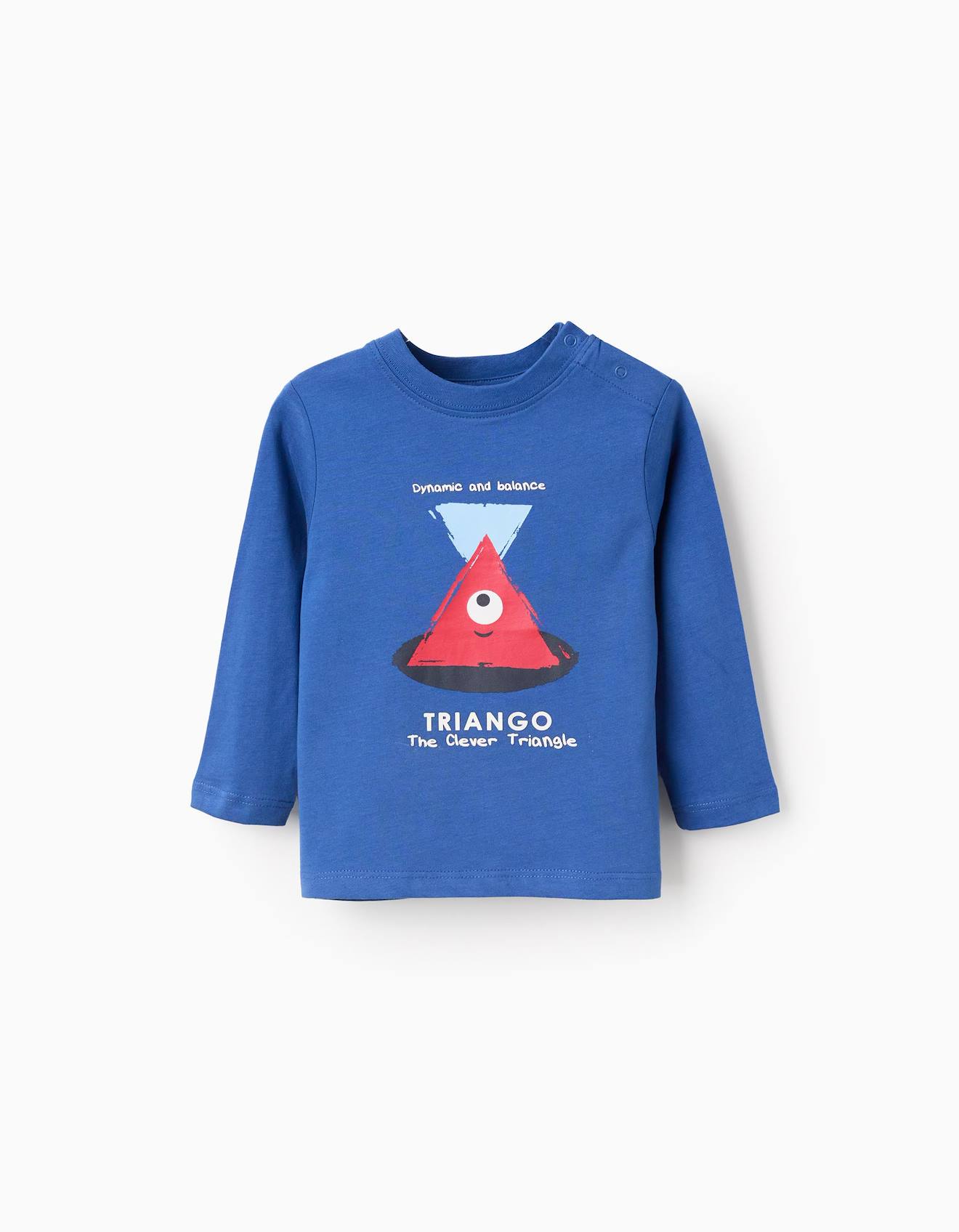 T-shirt À Manches Longues En Coton Bleu