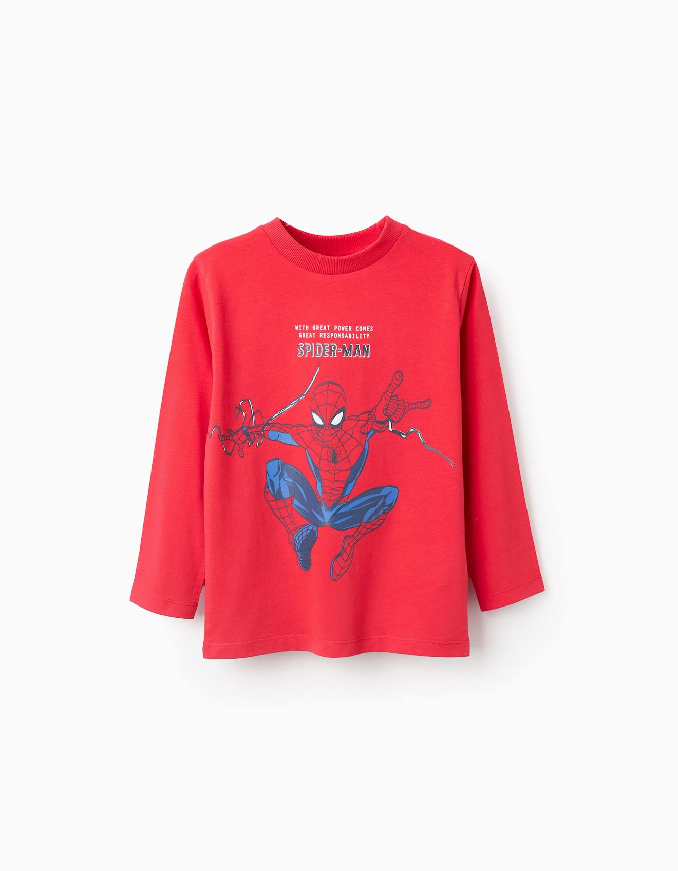 T-shirt À Manches Longues Spider-man Rouge