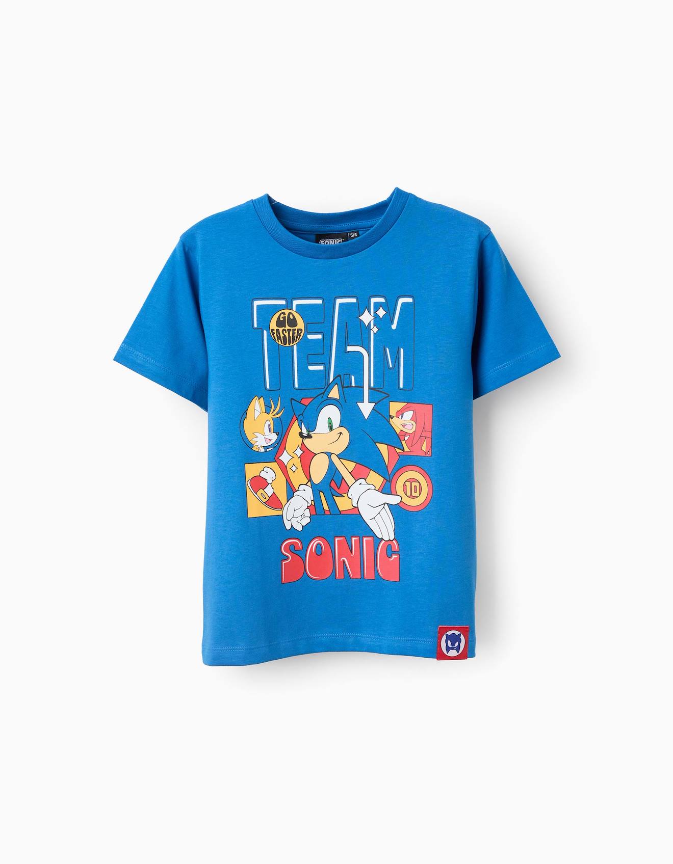 T-shirt En Coton Avec Imprimé Sonic Bleu