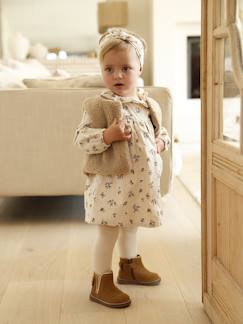 -Coffret bébé robe + gilet + bandeau