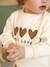 Sweat-shirt bébé fille message imprimé framboise+rose poudré+vanille 9 - vertbaudet enfant 