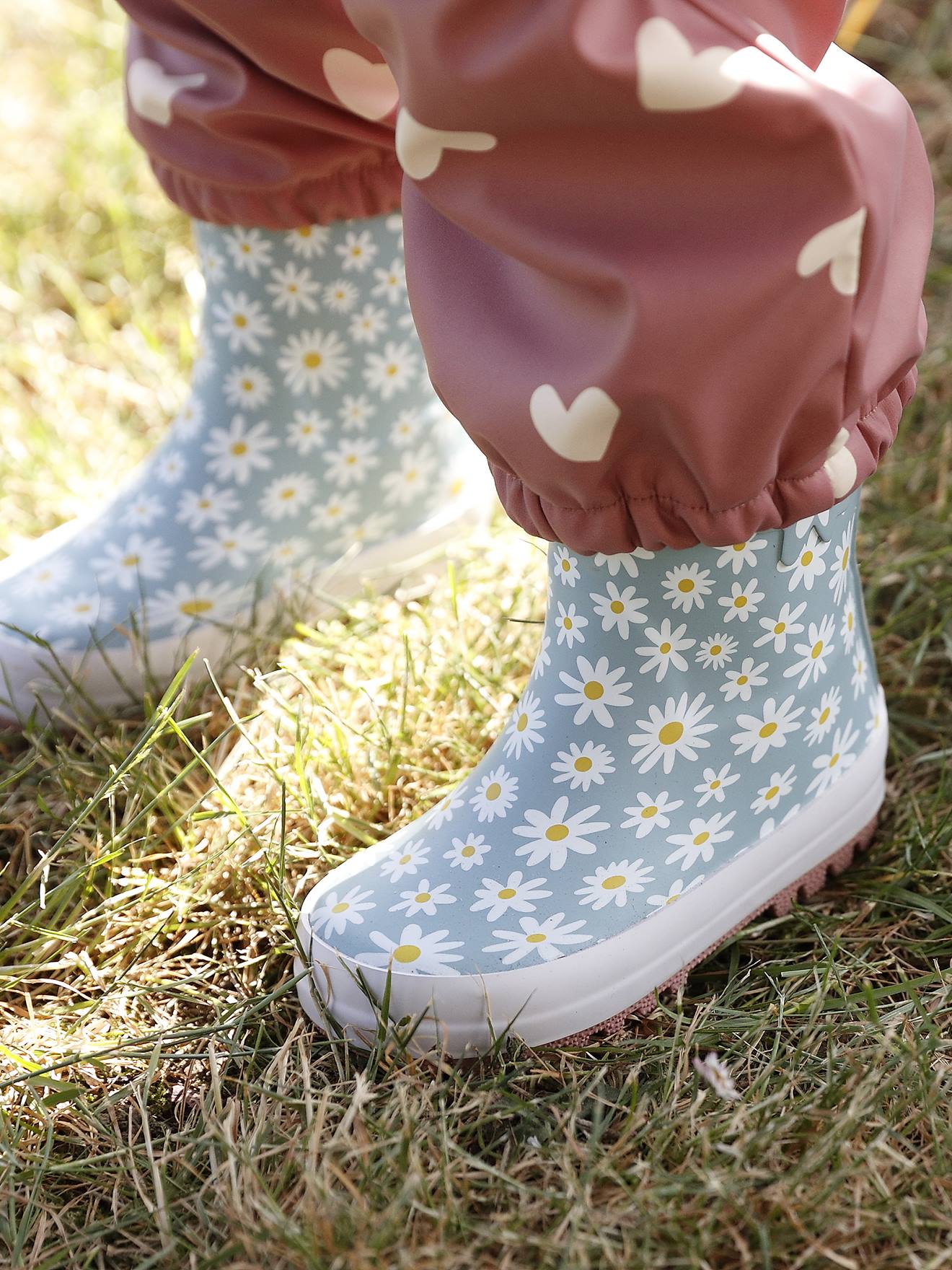 Bottes de pluie imprimées bébé bleu imprimé