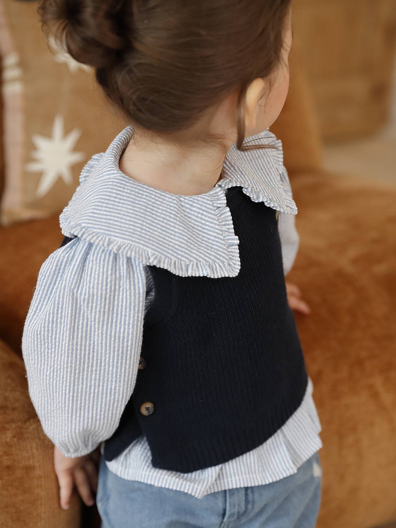 Blouse raye bb en seersucker ray bleu 18 €