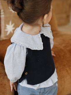 Bébé-Chemise, blouse-Blouse rayée bébé en seersucker