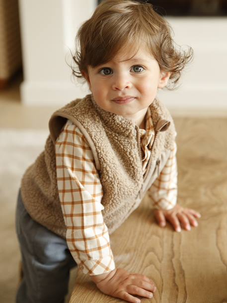Bébé-Gilet sans manches bébé en sherpa