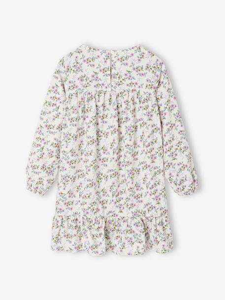 Robe à smocks motifs fleurs fille encre+vanille 6 - vertbaudet enfant 