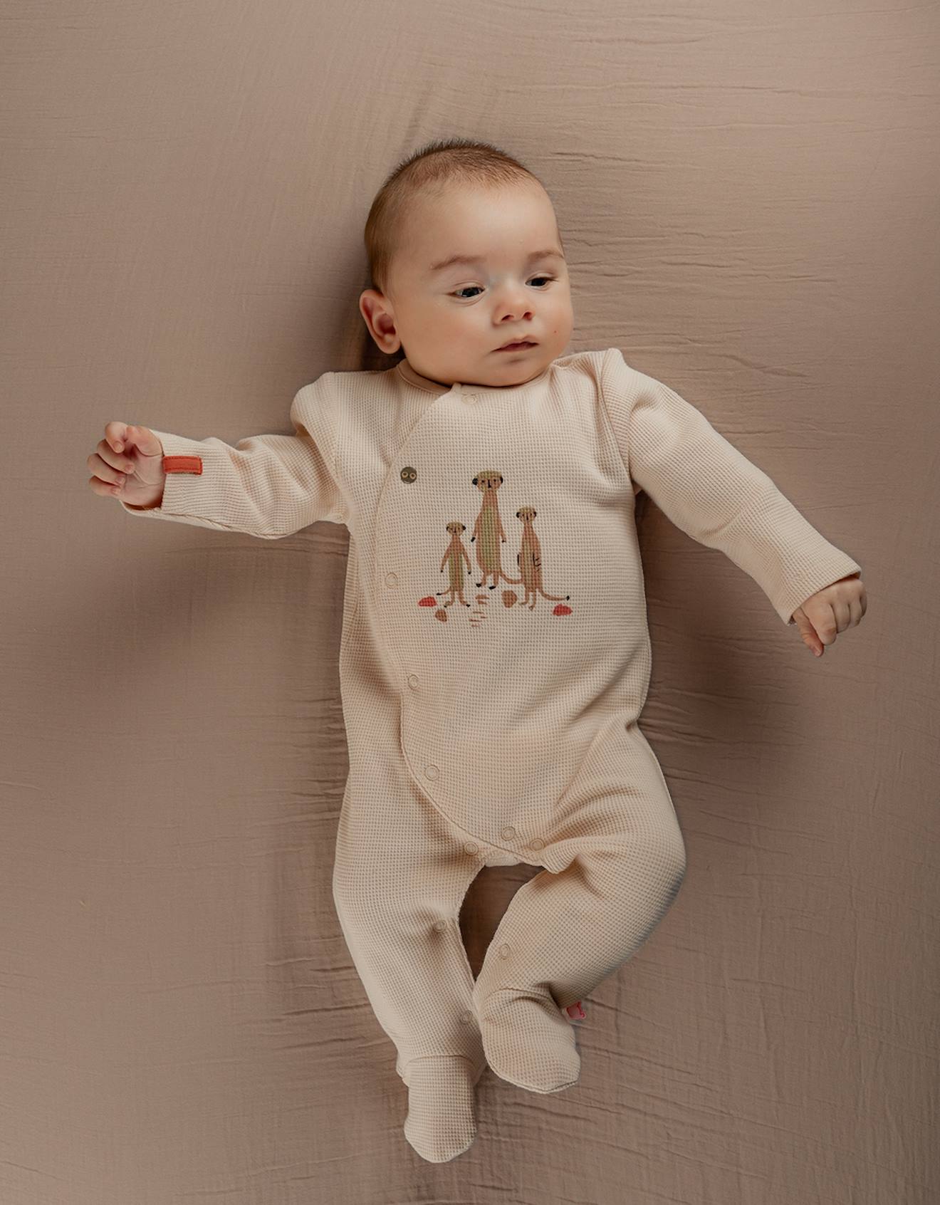 Pyjama Bébé Jersey Gaufré Ecru (Noukie's) - Image 1